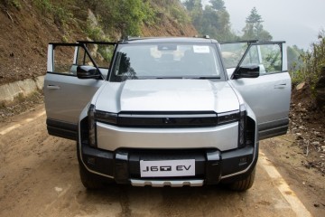 Tata Safari EV spotted testing