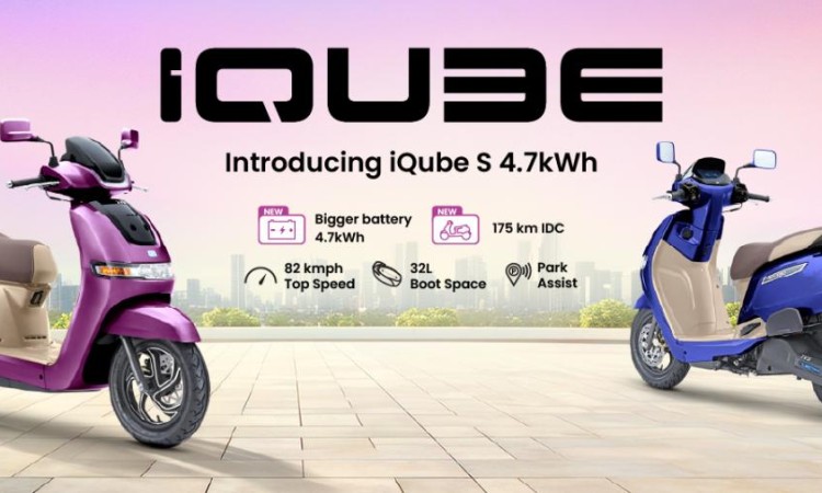 TVS launches iQube S 4.7 kWh variant with 175 km range