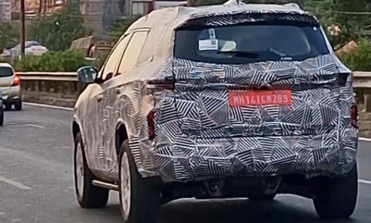 Tata Safari EV spotted testing