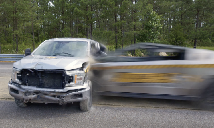 Cybertruck crashes into Ford F-150 at 179 km/h in YouTube durability test