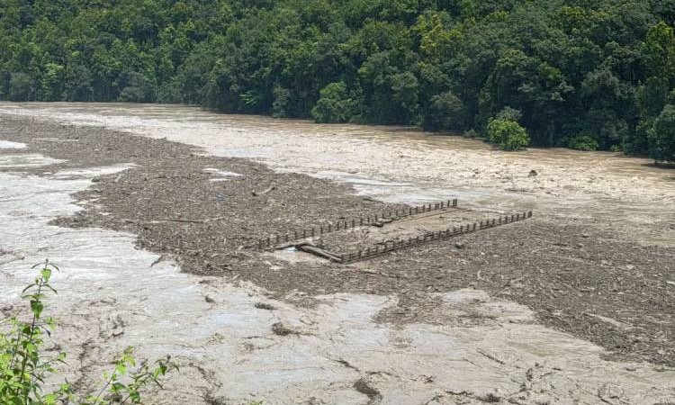 Flood sweeps away bridge connecting Dhadingbesi