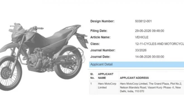 Hero MotoCorp patents new dual-sport motorcycle